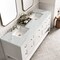 James Martin Vanities Breckenridge 72in Double Vanity, Bright White w/ 3 CM Ethereal Noctis Top 330-V72-BW-3ENC - alternate 6